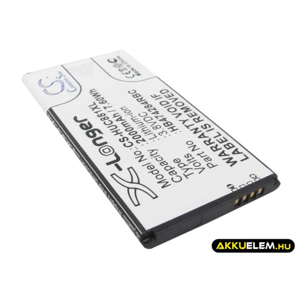 Utángyártott Huawei mobil Li-ion akkumulátor 3.8V 2000mAh HB474284RBC - CameronSino