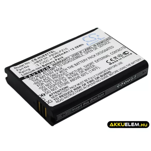 Utángyártott Huawei Hotspot Li-ion akkumulátor 3.7V 3400mAh HB5F3H, PB06LPZ10 - CameronSino