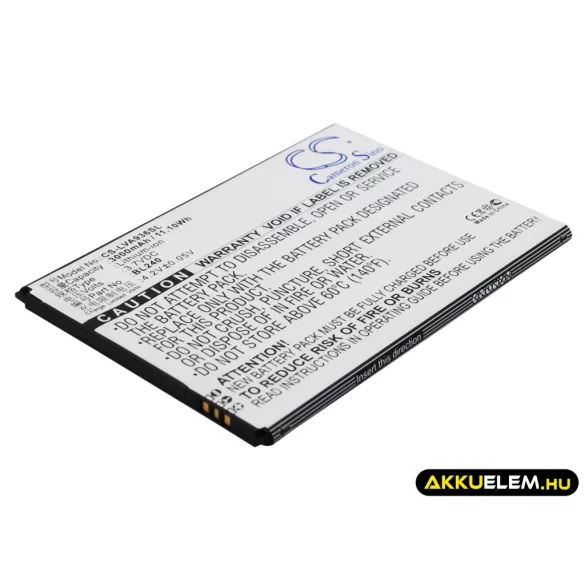 Utángyártott Lenovo mobil Li-Polymer akkumulátor 3.7V 3000mAh BL240 - CameronSino