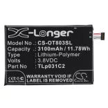 Utángyártott Alcatel mobil Li-Polymer akkumulátor 3.8V 3100mAh TLp031C2, TLP031C1 - CameronSino