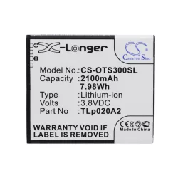   Utángyártott Alcatel mobil Li-ion akkumulátor 3.8V 2100mAh TLp020A2, TLi020A1 - CameronSino