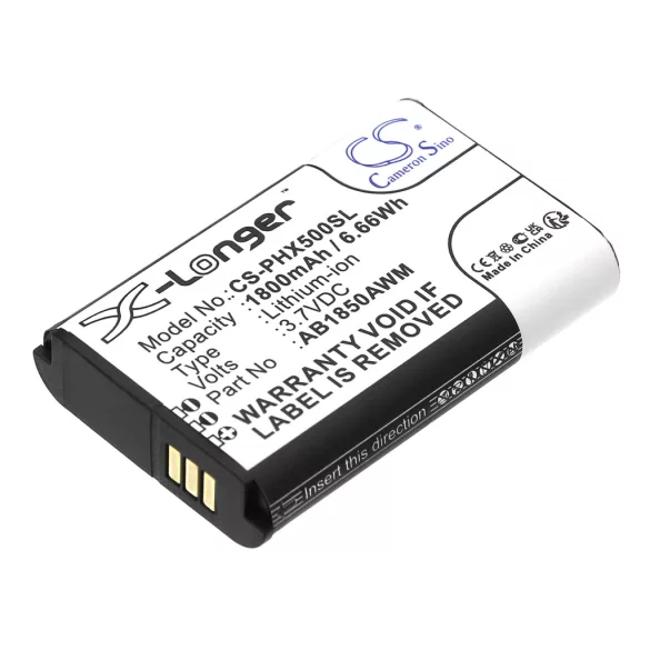 Utángyártott Philips mobil Li-ion akkumulátor 3.7V 1800mAh AB1850AWM - CameronSino