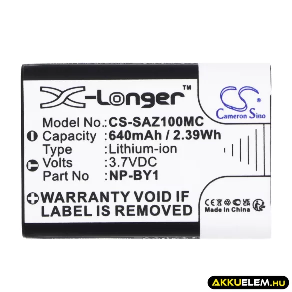 Utángyártott Sony Kamera Li-ion akkumulátor 3.7V 640mAh NP-BY1 - CameronSino