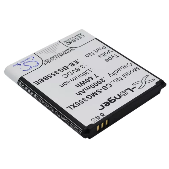 Utángyártott Samsung mobil Li-ion akkumulátor 3.8V 2000mAh EB-BG355BBE - CameronSino