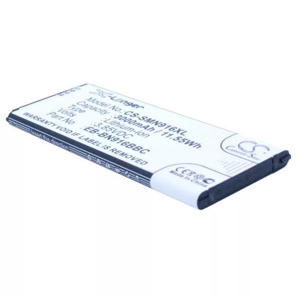 Utángyártott Samsung mobil Li-ion akkumulátor 3.85V 3000mAh EB-BN916BBC, EB-BN916BBE - CameronSino