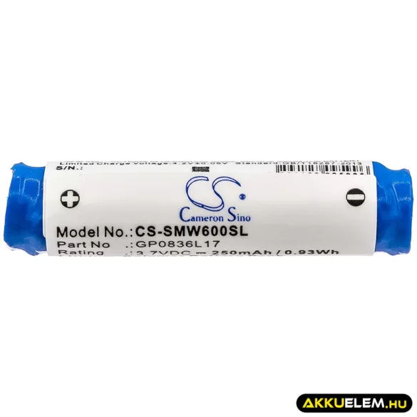 Utángyártott Sony Vezeték nélküli fejhallgató Li-Polymer akkumulátor 3.7V 250mAh GP0836L17 - CameronSino