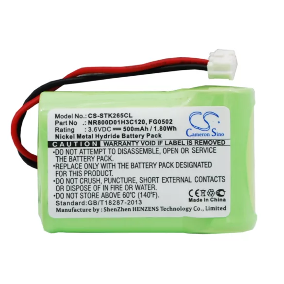 Utángyártott France Telecom Vezeték nélküli telefon Ni-MH akkumulátor 3.6V 500mAh NR800D01H3C120, FG0502 - CameronSino