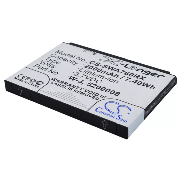 Utángyártott Sierra Wireless Hotspot Li-ion akkumulátor 3.7V 2000mAh W-3, 5200008 - CameronSino