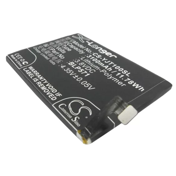Utángyártott OnePlus mobil Li-Polymer akkumulátor 3.8V 3100mAh BLP571 - CameronSino