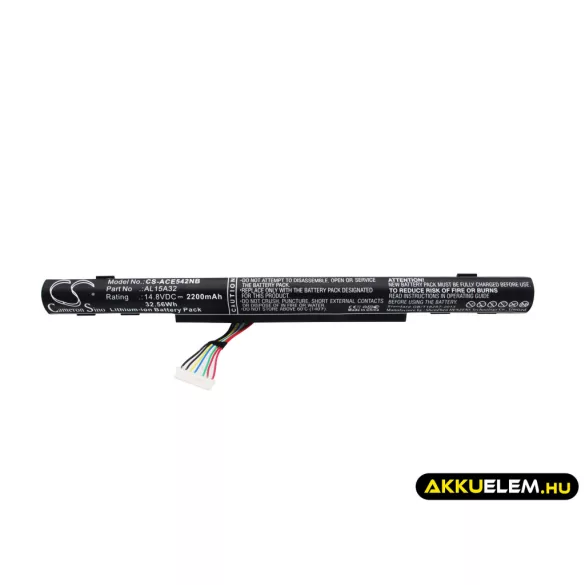 Utángyártott Acer laptop Li-ion akkumulátor 14.8V 2200mAh AL15A32, KT.00403.025 - CameronSino