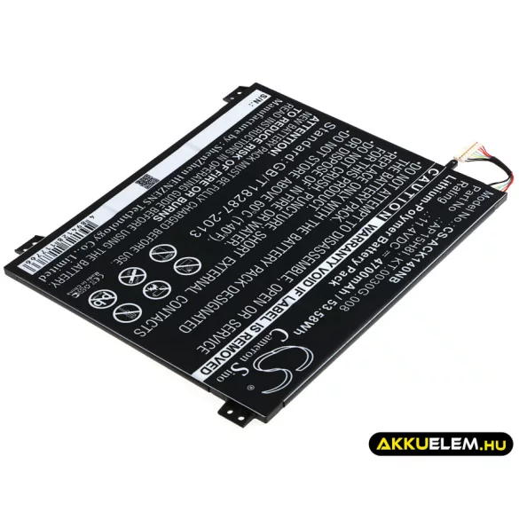 Utángyártott Acer laptop Li-Polymer akkumulátor 11.4V 4700mAh AP15H8I, KT.0030G.008 - CameronSino