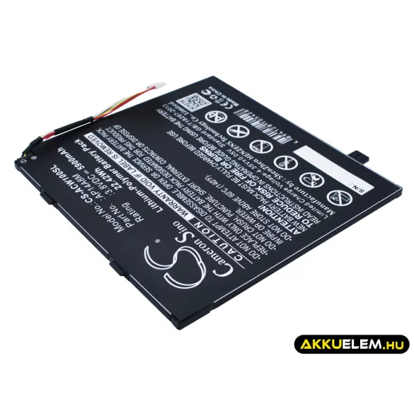 Utángyártott Acer Tablet Li-Polymer akkumulátor 3.8V 5900mAh AP14A8M, KT.0020G.004 - CameronSino