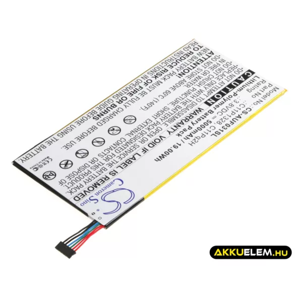 Utángyártott Asus Tablet Li-Polymer akkumulátor 3.8V 5000mAh C11P1328, C11Pq2H - CameronSino