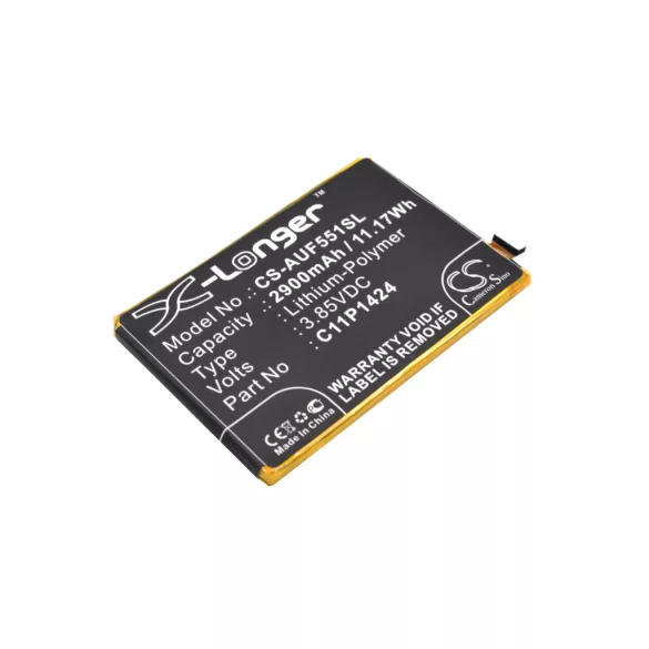 Utángyártott Asus mobil Li-Polymer akkumulátor 3.85V 2900mAh C11P1424, C11P1423 - CameronSino