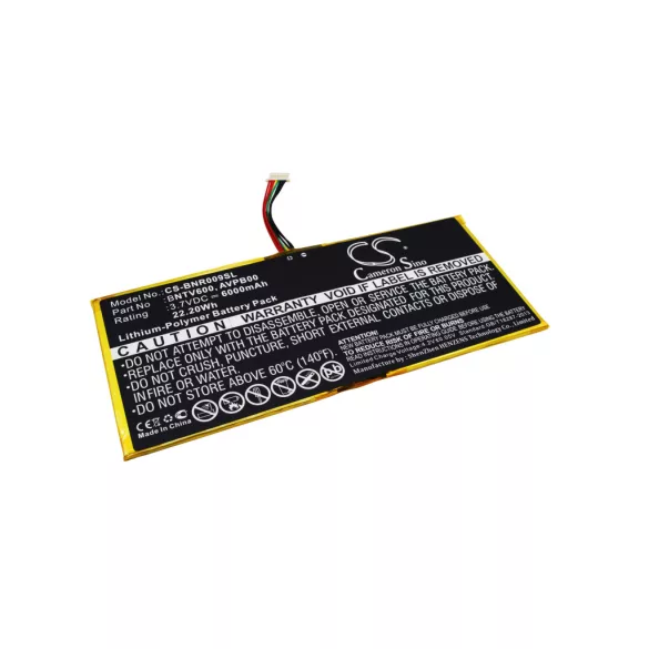Utángyártott Barnes & Noble Tablet Li-Polymer akkumulátor 3.7V 6000mAh BNTV600, AVPB00 - CameronSino