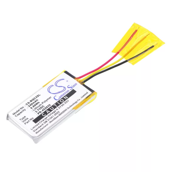 Utángyártott Mio GPS Li-Polymer akkumulátor 3.7V 240mAh 402035 (1ICP5/21/36), 338040000101 - CameronSino