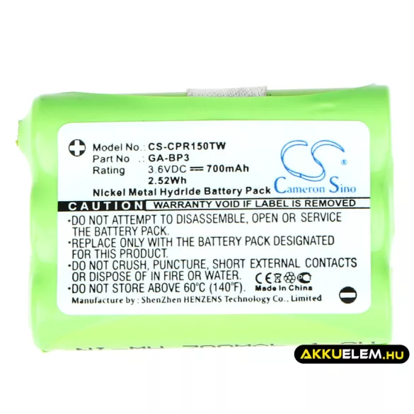 Utángyártott Doro adó-vevő rádió Ni-MH akkumulátor 3.6V 700mAh - CameronSino