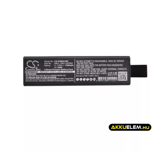 Utángyártott DJI Kamera Li-Polymer akkumulátor 11.1V 1100mAh HB01, HB01-522365 - CameronSino