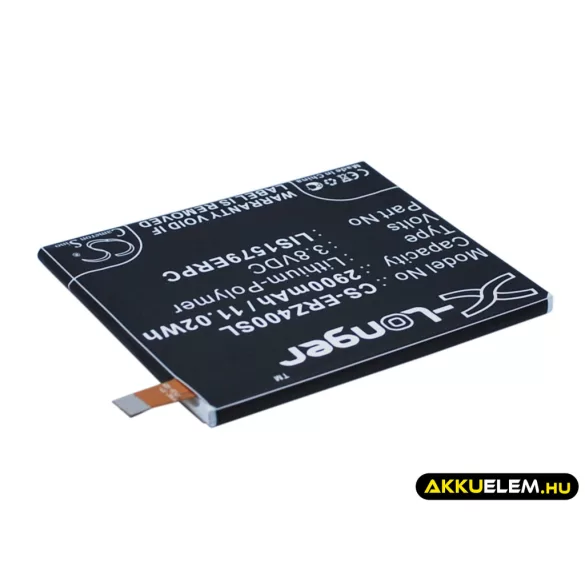 Utángyártott Sony Ericsson mobil Li-Polymer akkumulátor 3.8V 2900mAh LIS1579ERPC, AGPB015-A001 - CameronSino