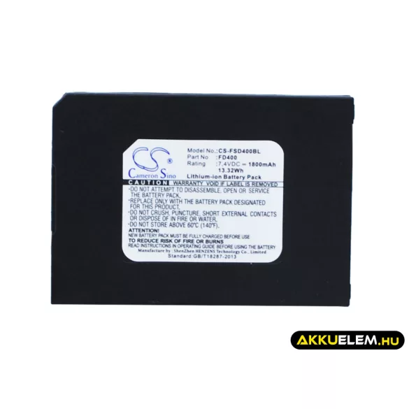 Utángyártott FirstData Fizetési terminál Li-ion akkumulátor 7.4V 1800mAh FD400 - CameronSino