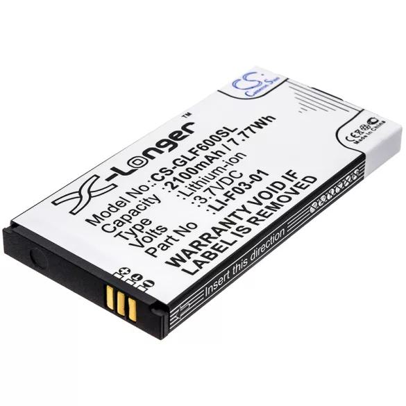 Utángyártott Golf Buddy GPS Li-ion akkumulátor 3.7V 2100mAh LI-F03-01 - CameronSino
