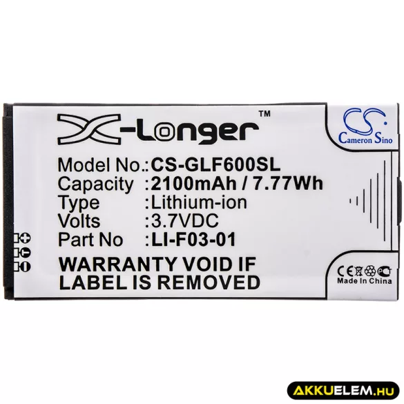Utángyártott Golf Buddy GPS Li-ion akkumulátor 3.7V 2100mAh LI-F03-01 - CameronSino