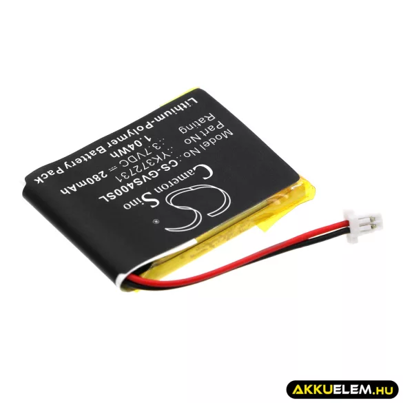 Utángyártott Golf Buddy GPS Li-Polymer akkumulátor 3.7V 280mAh YK372731, PL482730 - CameronSino