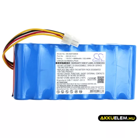 Utángyártott Husqvarna Fűnyíró Li-ion akkumulátor 18V 6800mAh 580 68 33-01, 580 68 33-02 - CameronSino