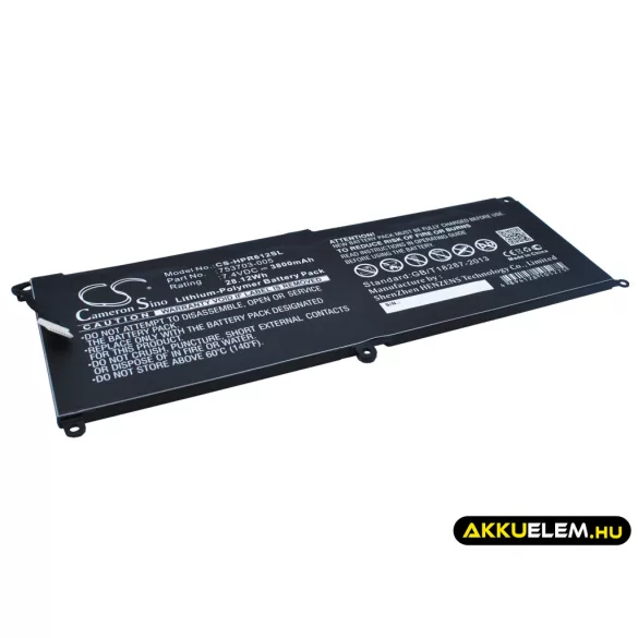 Utángyártott HP Tablet Li-Polymer akkumulátor 7.4V 3800mAh 753703-005, 753329-1C1 - CameronSino
