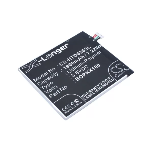 Utángyártott HTC mobil Li-Polymer akkumulátor 3.8V 1900mAh BOPKX100, B0PKX100 - CameronSino