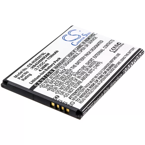 Utángyártott Huawei Hotspot Li-ion akkumulátor 3.7V 1150mAh HB434666RAW, HB434666RBC - CameronSino