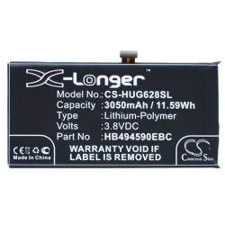   Utángyártott Huawei mobil Li-Polymer akkumulátor 3.8V 3050mAh HB494590EBC, HB494590EBW - CameronSino