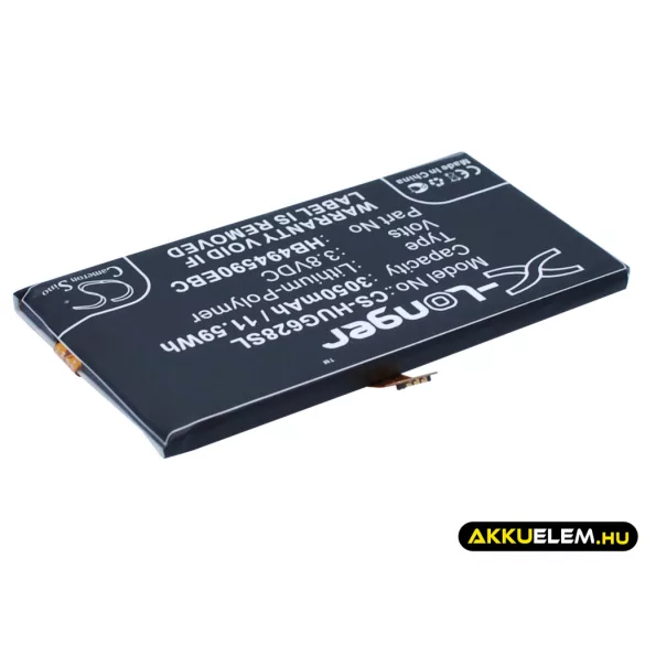 Utángyártott Huawei mobil Li-Polymer akkumulátor 3.8V 3050mAh HB494590EBC, HB494590EBW - CameronSino