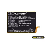 Utángyártott Huawei mobil Li-Polymer akkumulátor 3.8V 4000mAh HB396693ECW - CameronSino