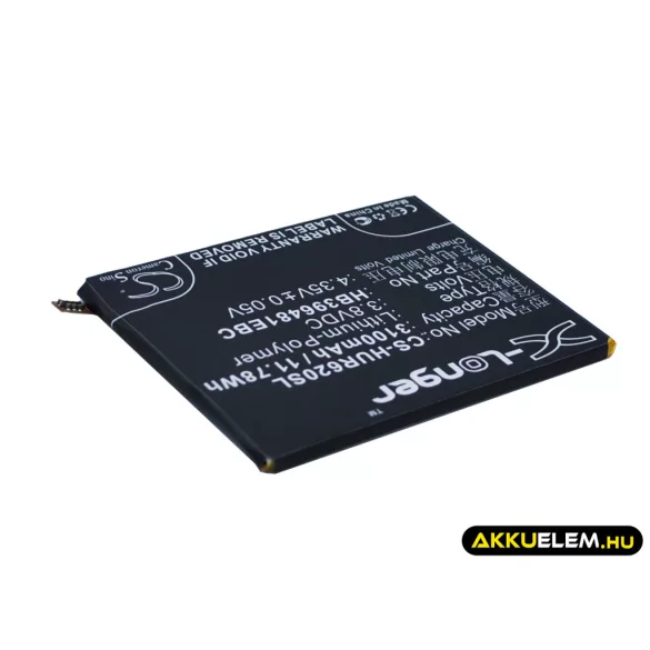 Utángyártott Huawei mobil Li-Polymer akkumulátor 3.8V 3100mAh HB396481EBC, HB396481EBW - CameronSino
