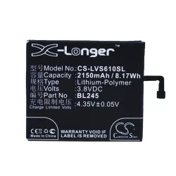   Utángyártott Lenovo mobil Li-Polymer akkumulátor 3.8V 2150mAh BL245 - CameronSino