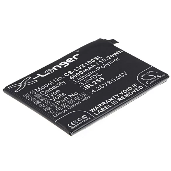 Utángyártott Lenovo mobil Li-Polymer akkumulátor 3.8V 4000mAh BL255 - CameronSino
