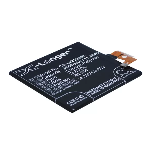 Utángyártott Lenovo mobil Li-Polymer akkumulátor 3.8V 3000mAh BL230 - CameronSino