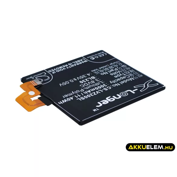 Utángyártott Lenovo mobil Li-Polymer akkumulátor 3.8V 3000mAh BL230 - CameronSino