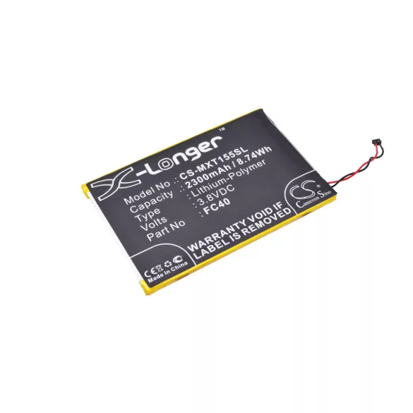 Utángyártott Motorola mobil Li-Polymer akkumulátor 3.8V 2300mAh FC40, SNN5965A - CameronSino