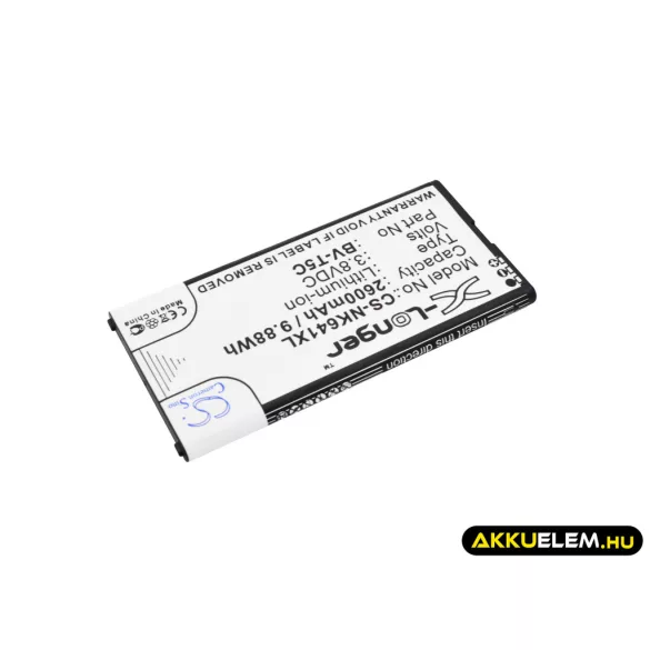 Utángyártott Nokia mobil Li-ion akkumulátor 3.8V 2600mAh BV-T5C - CameronSino