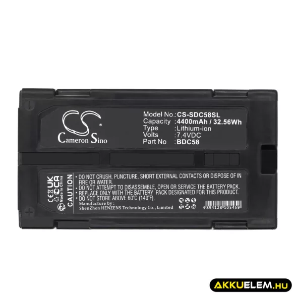 Utángyártott Sokkia egyéb Li-ion akkumulátor 7.4V 4400mAh BDC58, BDC-58 - CameronSino
