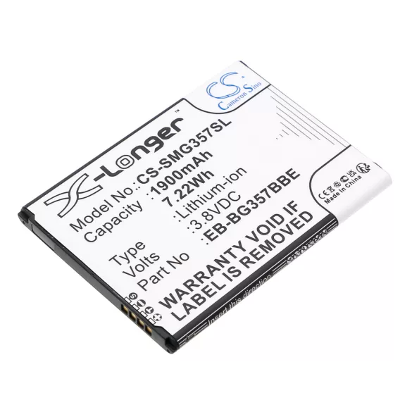 Utángyártott Samsung mobil Li-ion akkumulátor 3.8V 1900mAh EB-BG357BBE, BG357BBZ - CameronSino