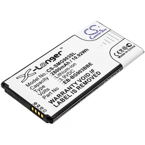 Utángyártott Samsung mobil Li-ion akkumulátor 3.9V 2800mAh EB-BG903BBE, EB-BG903BBA X-Hosszabb - CameronSino