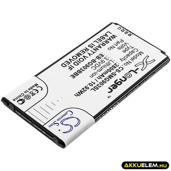 Utángyártott Samsung mobil Li-ion akkumulátor 3.9V 2800mAh EB-BG903BBE, EB-BG903BBA X-Hosszabb - CameronSino