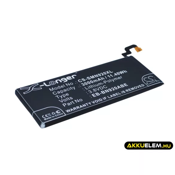 Utángyártott Samsung mobil Li-Polymer akkumulátor 3.8V 3000mAh EB-BN920ABE - CameronSino