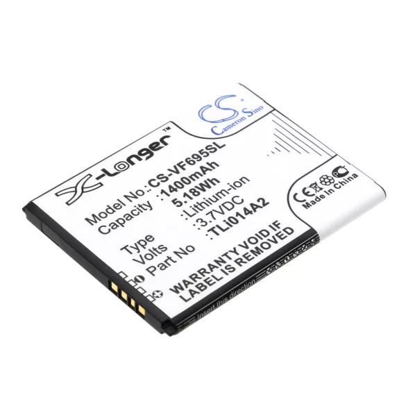 Utángyártott Vodafone mobil Li-ion akkumulátor 3.7V 1400mAh TLi014A2 - CameronSino
