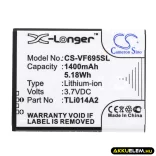 Utángyártott Vodafone mobil Li-ion akkumulátor 3.7V 1400mAh TLi014A2 - CameronSino