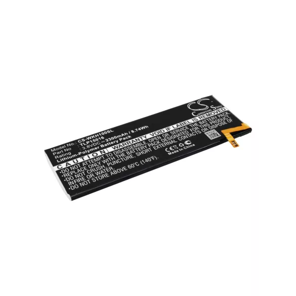 Utángyártott Wiko mobil Li-Polymer akkumulátor 3.8V 2300mAh TLP15016, S104-Q14000-001 - CameronSino