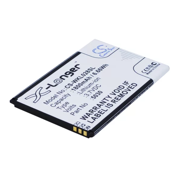Utángyártott Wiko mobil Li-ion akkumulátor 3.7V 1800mAh 5030 - CameronSino